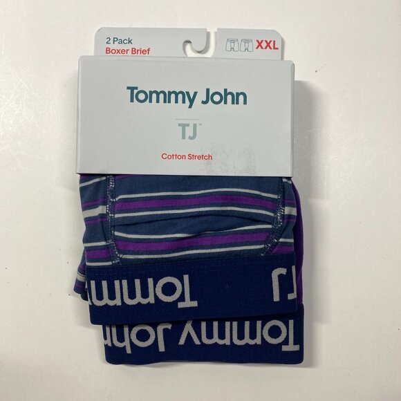 NWT Tommy John Cotton Stretch Boxer Brief - 2 Pack - 4" - Violet Theme - Picture 3 of 6